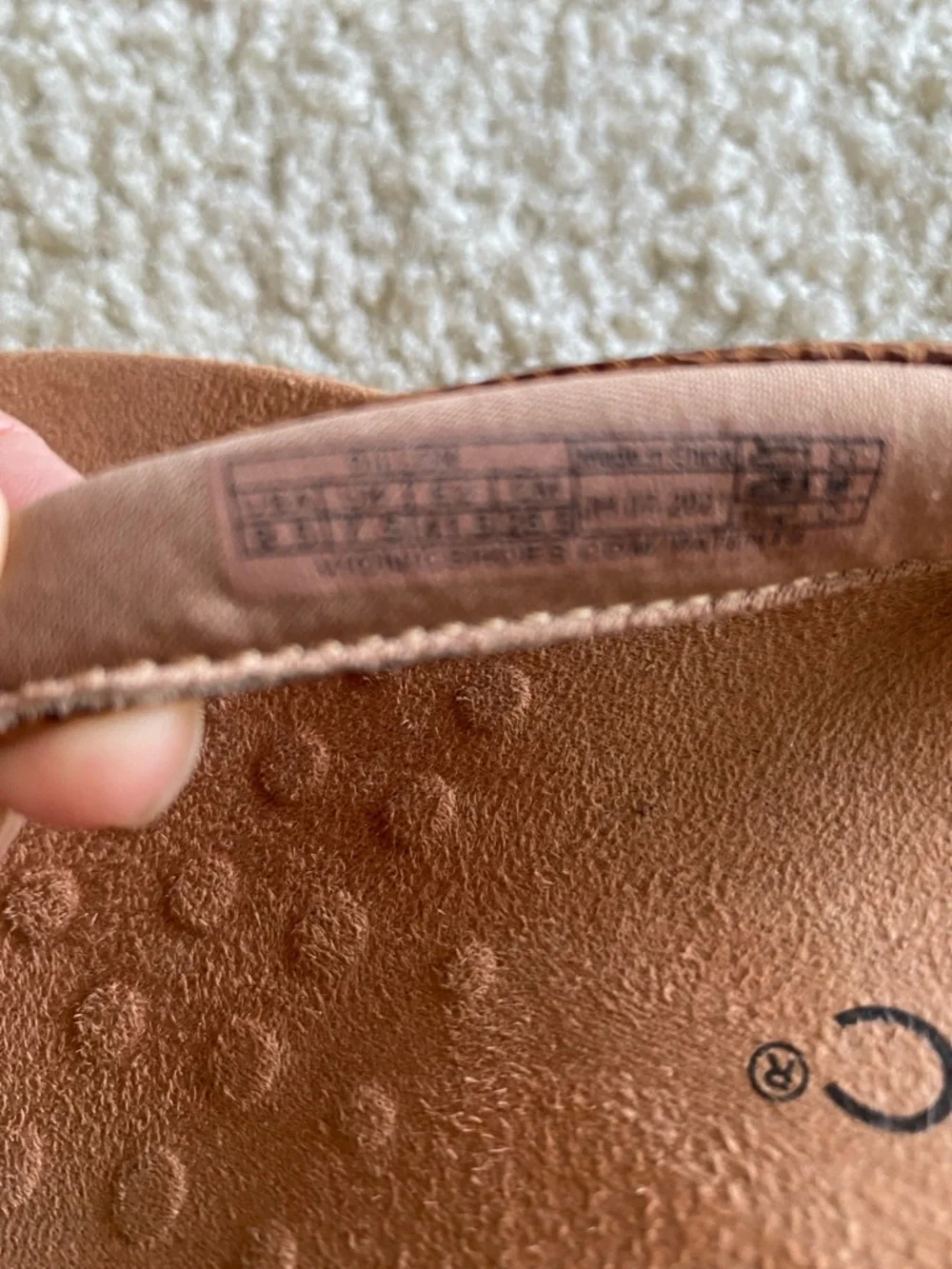Vionic  Brown Textured Strap Thong Sandals - Picture 5 of 5